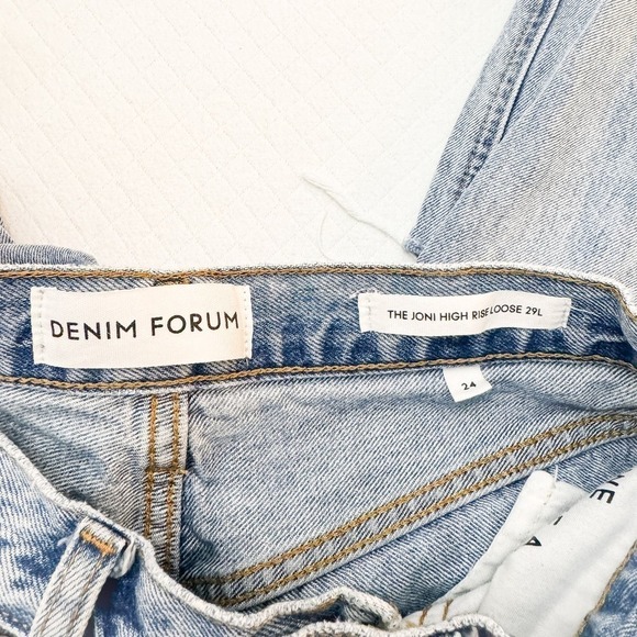 Denim Forum Aritzia The Joni High Rise Loose Denim Jeans Size 24 x 29L - Picture 3 of 7